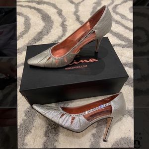 Nina Silver Pumps